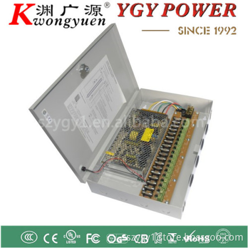 12V20A power supply 18-CH Output for CCTV Cameras and Surveillance with 120W Max output and Open frame